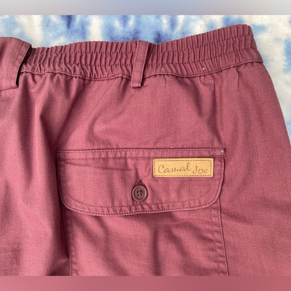 Perfect Fall Pant Rusty Red Maroon Haband Casual Joe Cotton Poly Elastic Size 42 - Picture 9 of 10